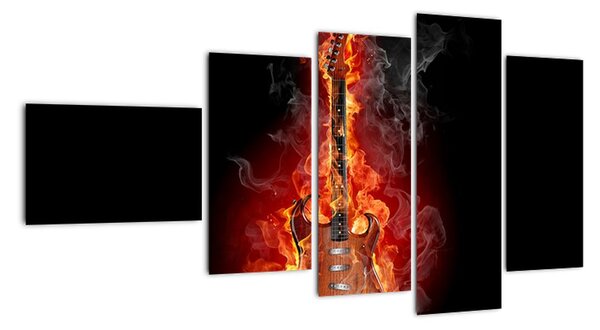 Horiace gitara - obraz (Obraz 110x60cm)