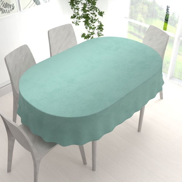 Biante Zamatový oválny obrus Velvet Prémium SVP-048 Pastelová ľadovo zelená 60x100 cm