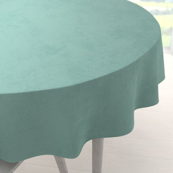 Biante Veľký zamatový okrúhly obrus Velvet Premium SVP-048 Pastelová ľadovo zelená Ø 150 cm