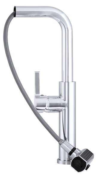 Gamma Rotary, vysoká drezová batéria s výsuvným výtokom h-415, chrómová, GMA-BR-CH