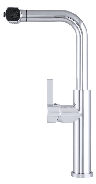 Gamma Rotary, vysoká drezová batéria s výsuvným výtokom h-415, chrómová, GMA-BR-CH