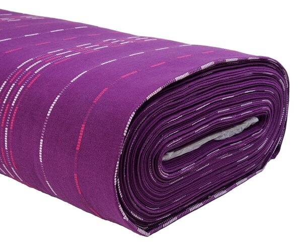 Biante Bavlnený okrúhly obrus Olivia OL-002 Pásiky na fialovom Ø 100 cm