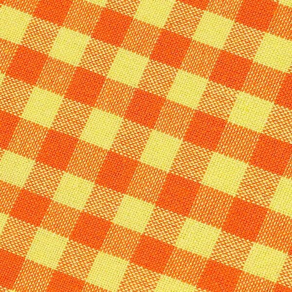 Bavlnená látka Olivia OL-006 Oranžovo-žltá kocka malá - šírka 150 cm