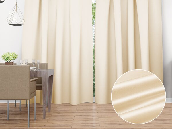 Biante Saténový záves LUX-032 Krémový 140x150 cm