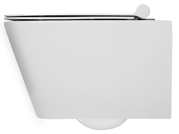 Gamma Mut, závesná WC misa 51x36 cm Rimless s pomaly padajúcim sedadlom, biela lesklá, GMA-MUT-202