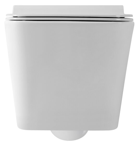 Gamma Mut, závesná WC misa 51x36 cm Rimless s pomaly padajúcim sedadlom, biela lesklá, GMA-MUT-202