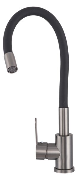 Gamma Flex 2000, stojanková drezová batéria s flexibilným ramenom, čierna-grafitová, GMA-BFX-2000GM