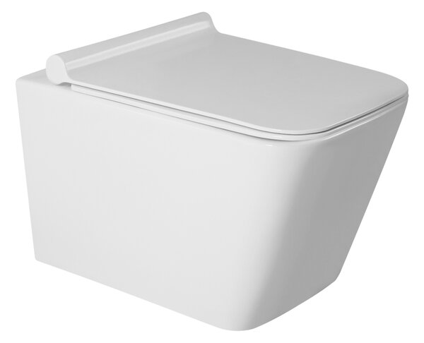 Gamma Mut, závesná WC misa 51x36 cm Rimless s pomaly padajúcim sedadlom, biela lesklá, GMA-MUT-202