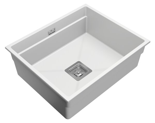 Gamma Decor 6050, 1-komorový granitový drez 600x500x220 mm, biela, GMA-ZLE000113
