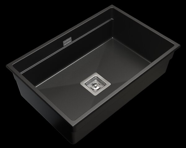 Gamma Decor 7050, 1-komorový granitový drez 700x470x220 mm, čierna, GMA-ZLE000107