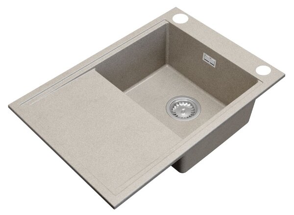 Gamma Design 7050, 1-komorový granitový drez 700x480x205 mm, béžová, GMA-ZLE000126