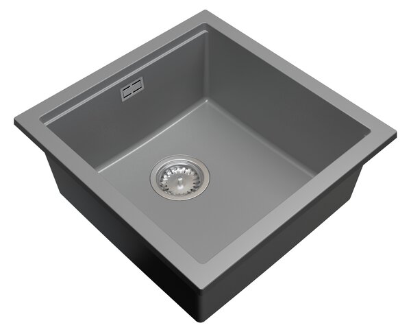 Gamma Decor 4850, 1-komorový granitový drez 480x500x215 mm, šedá, GMA-ZLE000166
