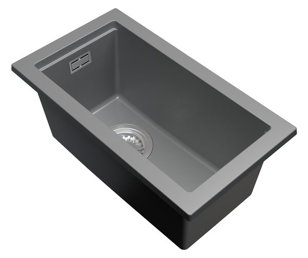 Gamma Decor 2850, 1-komorový granitový drez 280x500x207 mm, šedá, GMA-ZLE000162