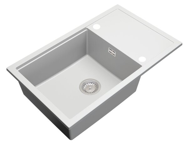 Gamma Advance 8050, 1-komorový granitový drez 800x500x210 mm, biela, GMA-ZLE000150