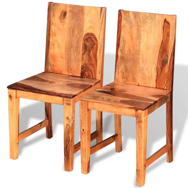 Jedálenské stoličky, 2 ks, drevený masív sheesham