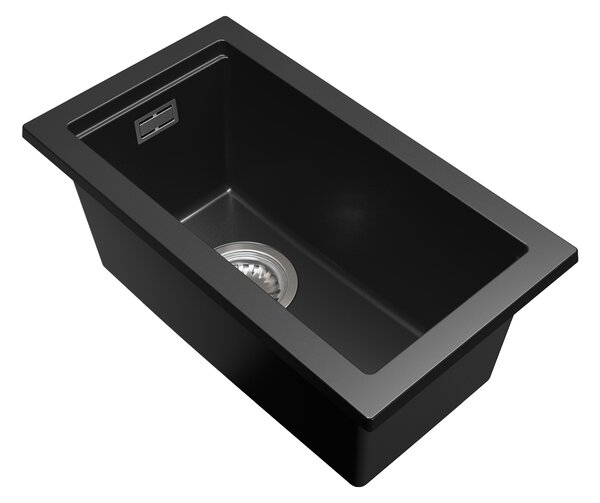 Gamma Decor 2850, 1-komorový granitový drez 280x500x207 mm, čierna, GMA-ZLE000154