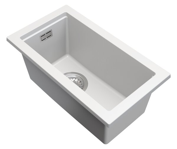 Gamma Decor 2850, 1-komorový granitový drez 280x500x207 mm, biela, GMA-ZLE000160