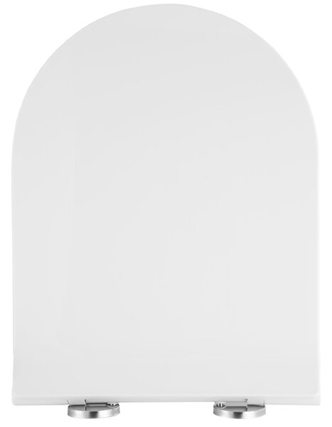 Gamma Verde D8, WC sedadlo 470x365 mm, polypropylén, SoftClose, EasyClean, biela lesklá, GMA-D8