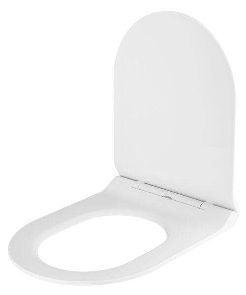 Gamma Verde D8, WC sedadlo 470x365 mm, polypropylén, SoftClose, EasyClean, biela lesklá, GMA-D8