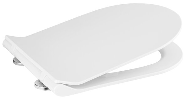 Gamma Verde D8, WC sedadlo 470x365 mm, polypropylén, SoftClose, EasyClean, biela lesklá, GMA-D8