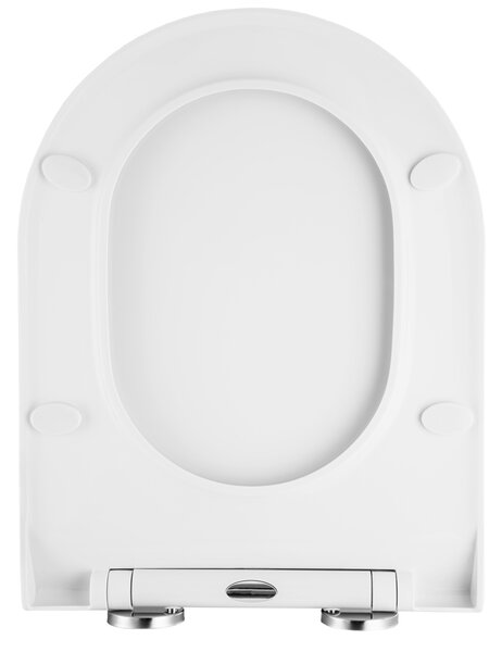 Gamma Verde D8, WC sedadlo 470x365 mm, polypropylén, SoftClose, EasyClean, biela lesklá, GMA-D8