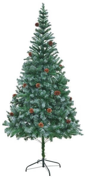 Umelý vianočný stromček so šiškami 210 cm