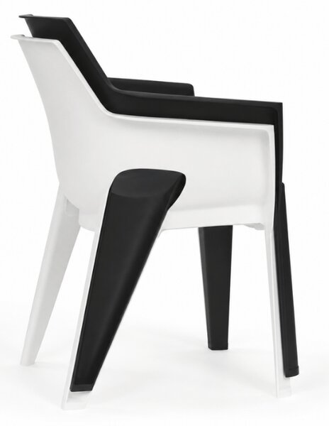 Záhradná jedálenská stolička IVY, čierna