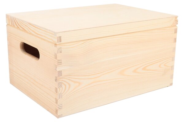 ČistéDrevo Drevený box s vekom 35 x 25 x 18 cm