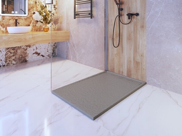 Gamma Erga Almac, SMC sprchová vanička 120 x 80 x 3 cm, šedá matná, ERG-GMA-AL-80120G