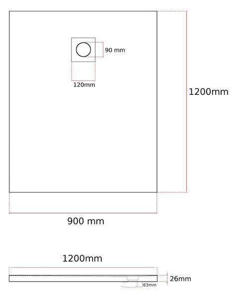 Gamma Erga Oldaf, SMC obdĺžniková sprchová vanička 120 x 90 cm, šedá matná, ERG-GMA-OL-90120G