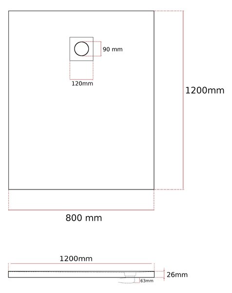 Gamma Erga Oldaf, SMC obdĺžniková sprchová vanička 120 x 80 cm, šedá matná, ERG-GMA-OL-80120G