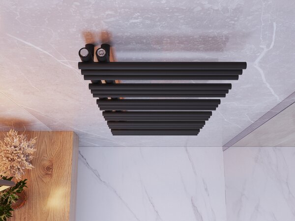 Gamma Erga Aquatic, vykurovacie teleso 1200x500 mm, 494W, čierna, ERG-LAV-AQUA-12050-BK