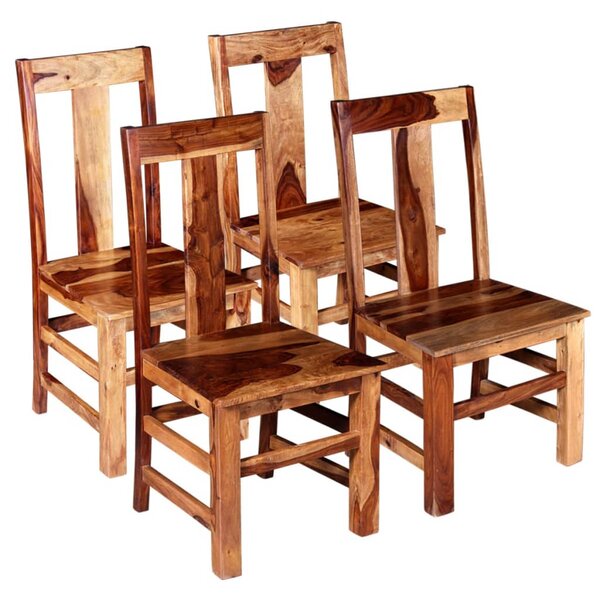 Jedálenské stoličky, 4 ks, drevený masív sheesham