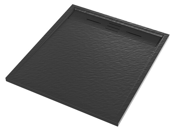 Gamma Erga Almac, SMC sprchová vanička 90 x 80 x 3 cm, čierna matná, ERG-GMA-AL-8090BK