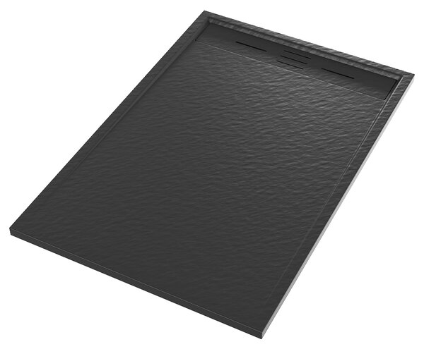 Gamma Erga Almac, SMC sprchová vanička 120 x 80 x 3 cm, čierna matná, ERG-GMA-AL-80120BK