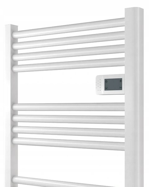 Erga Pago, elektrické vykurovacie teleso 540x960 mm s digitálnym termostatom, 500W, biela matná, ERG-LAV-GRZE-E-ALU-960540-WH
