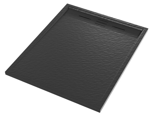 Gamma Erga Almac, SMC sprchová vanička 100 x 80 x 3 cm, čierna matná, ERG-GMA-AL-80100BK