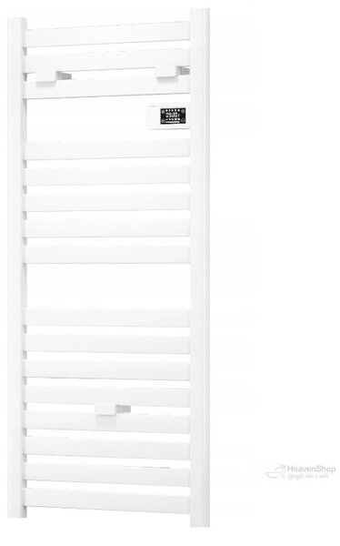 Erga Pago, elektrické vykurovacie teleso 540x960 mm s digitálnym termostatom, 500W, biela matná, ERG-LAV-GRZE-E-ALU-960540-WH