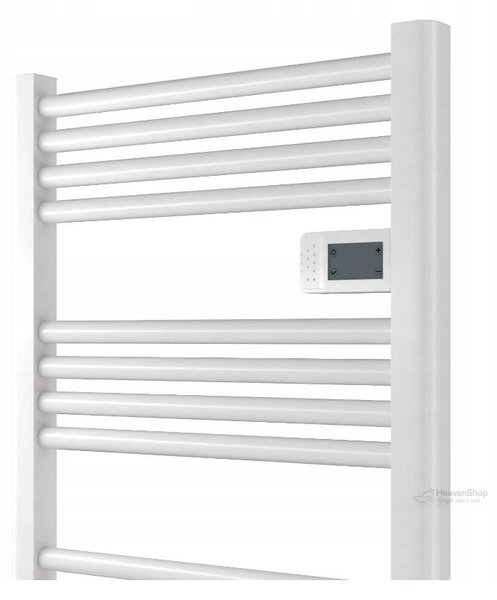 Erga Pago, elektrické vykurovacie teleso 540x960 mm s digitálnym termostatom, 500W, biela matná, ERG-LAV-GRZE-E-ALU-960540-WH