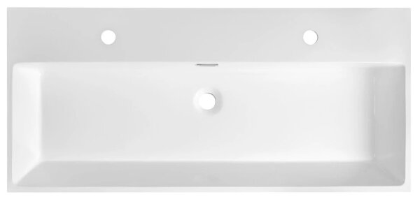 Sapho Sapho, AQUATIC umývadlo, liaty mramor, 100x46cm, 2 otvory na batérie, biela, AT100-2