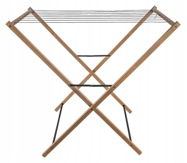 Erga Aurora Line, drevený vešiak na sušenie bielizne 95x62,5x90 cm na postavenie, hnedá-čierna, ERG-SEP-1003SEPSULUNA