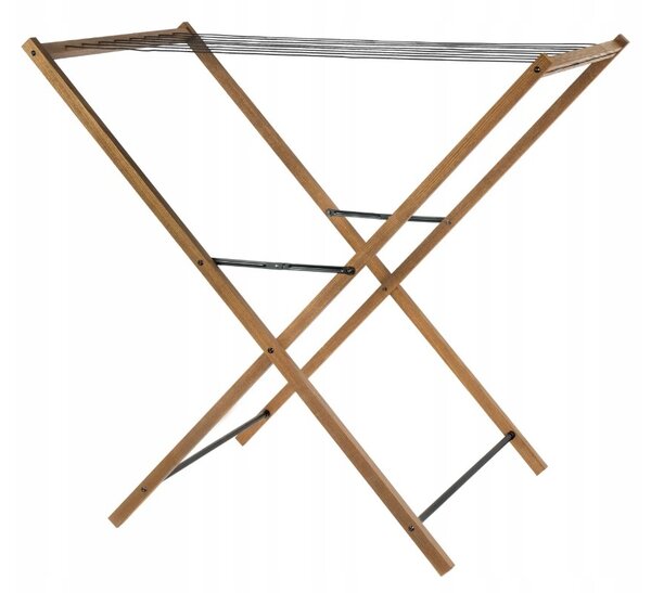 Erga Aurora Line, drevený vešiak na sušenie bielizne 95x62,5x90 cm na postavenie, hnedá-čierna, ERG-SEP-1003SEPSULUNA