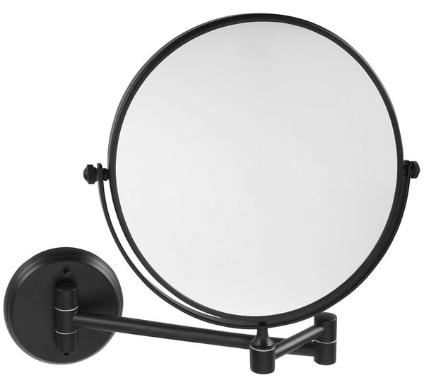 Sapho Sapho, X-ROUND BLACK E závesné kozmetické zrkadlo, priemer 200mm, obojstranné, čierna matná, XR010B