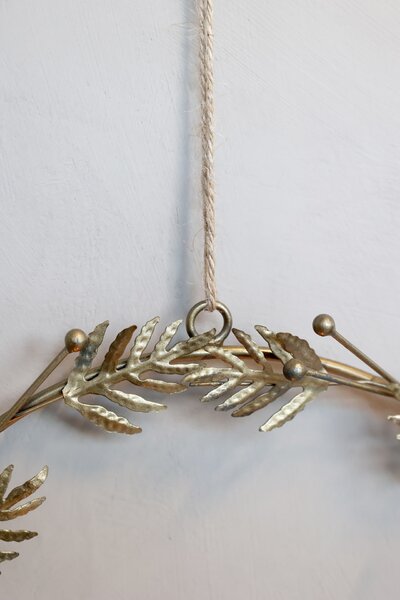 Nástenný svietnik Wreath Antique Brass