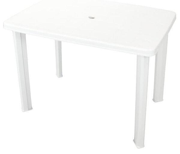 Záhradný stôl, biely 101x68x72 cm, plast