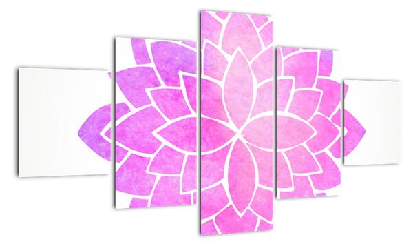 Obraz: ružová mandala (Obraz 125x70cm)