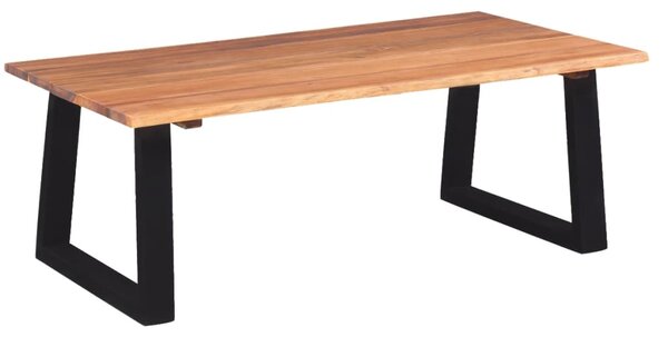 Konferenčný stolík, masívne akáciové drevo, 110x60x40 cm
