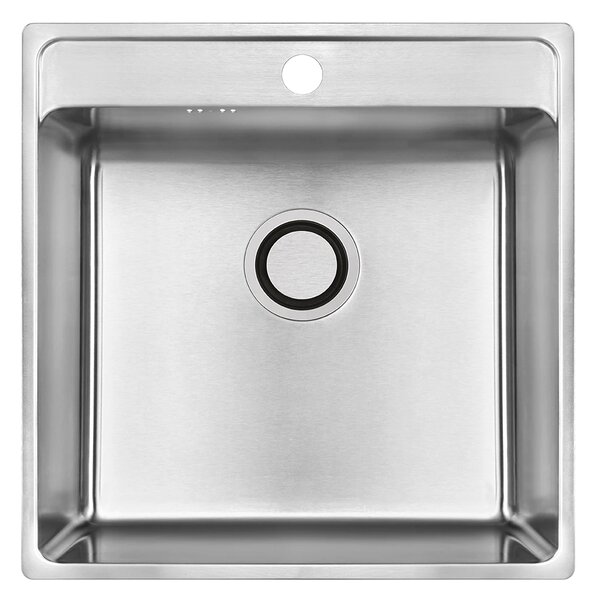 Laveo Besos, 1-komorový nerezový drez 480x490x210 mm, brúsená oceľ, LAV-SLB_010T