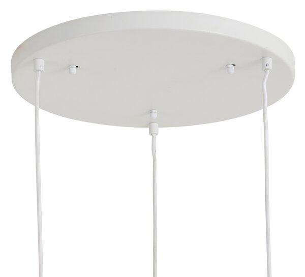 Japandi Závesná lampa biela s organickým tienidlom 3-svetelná - Moonstone