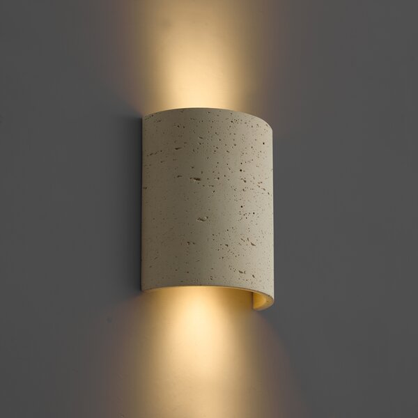Nástenná lampa Japandi béžová 2-svetelná - Travi